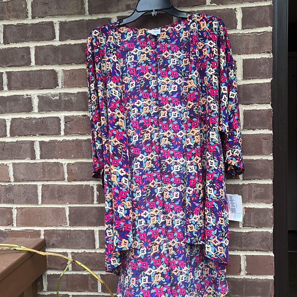 Lularoe Lindsey floral bright colors